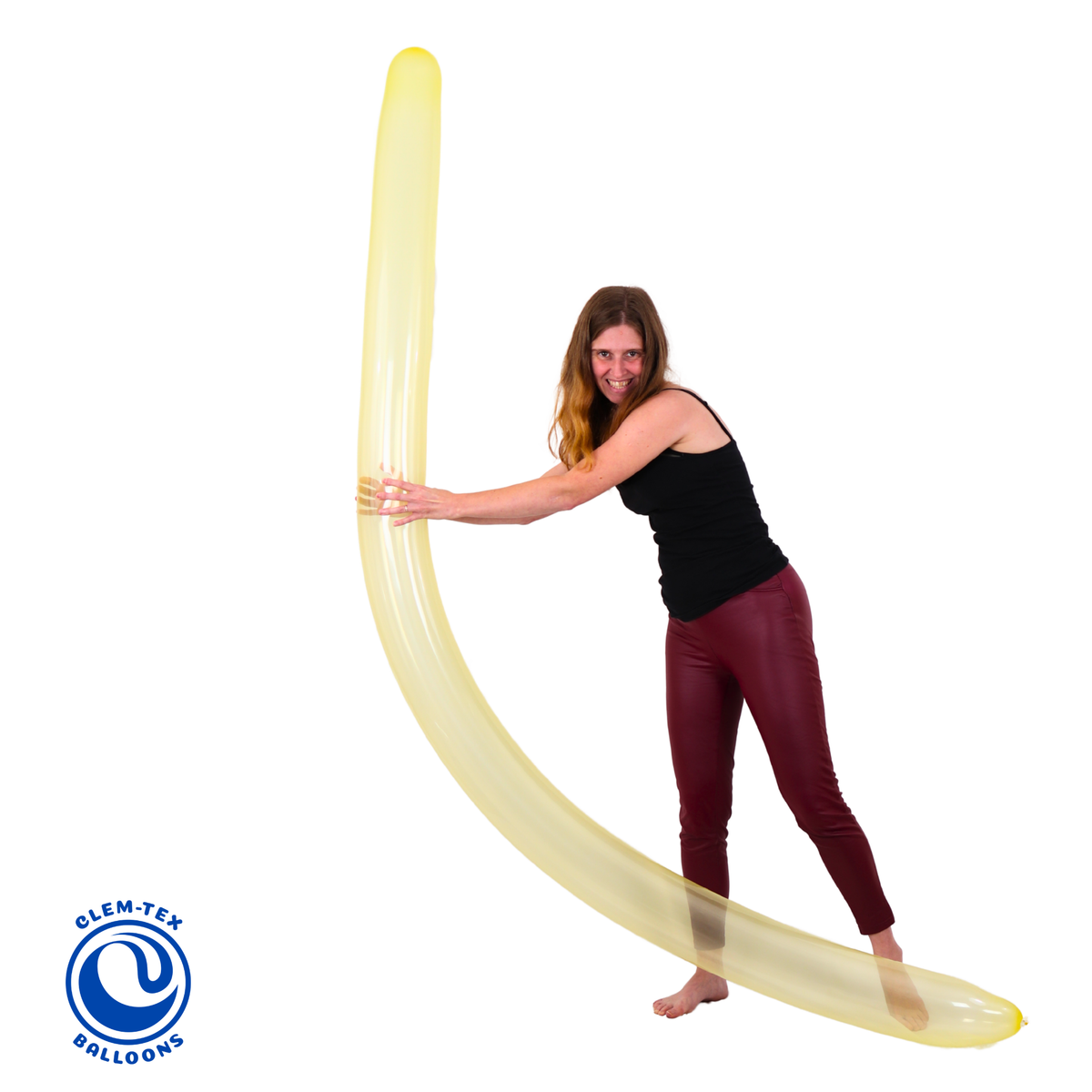 Clem-Tex Beyond 97" (246 cm) GL200 Bannière - Jaune Cristal - Ballons en latex