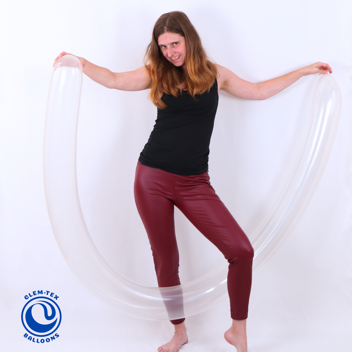 Clem-Tex Beyond 97" (246 cm) GL200 Bannière - Transparent - Ballons en latex