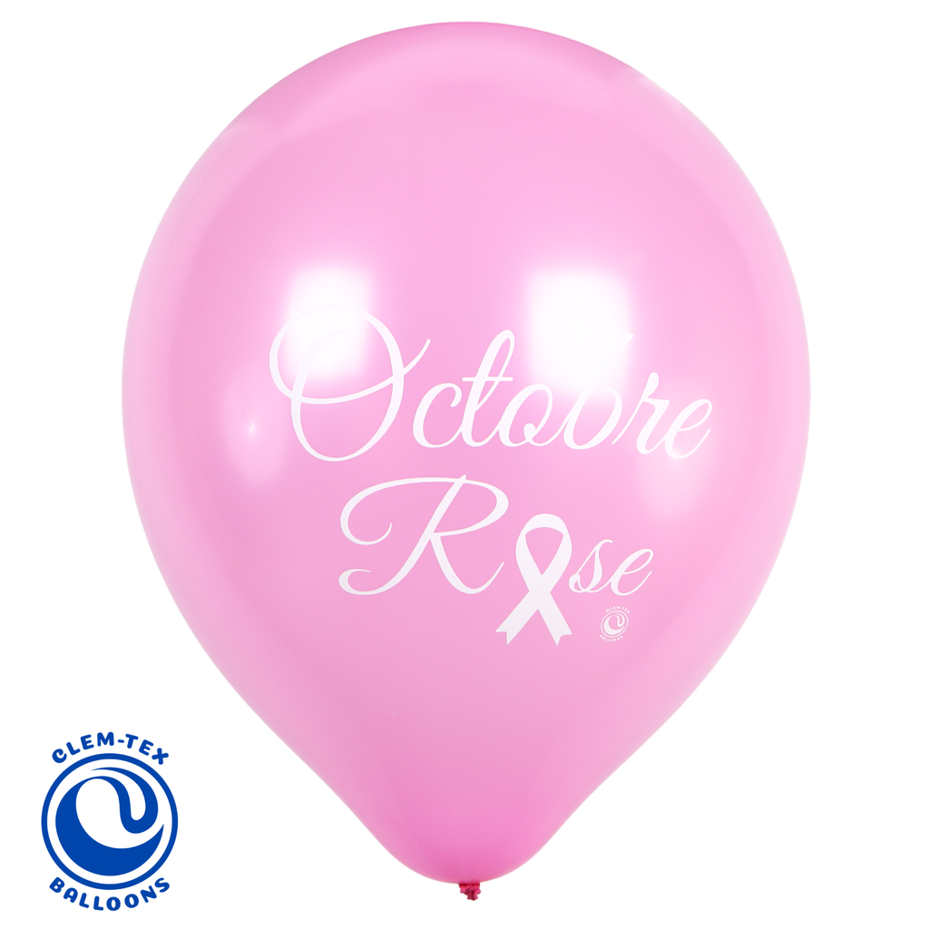 Clem-Tex 18" (45 cm) Signature - Octobre Rose - Assortiment Rose - Ballons en latex