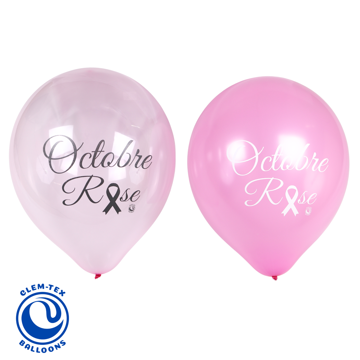 Clem-Tex 18" (45 cm) Signature - Octobre Rose - Assortiment Rose - Ballons en latex
