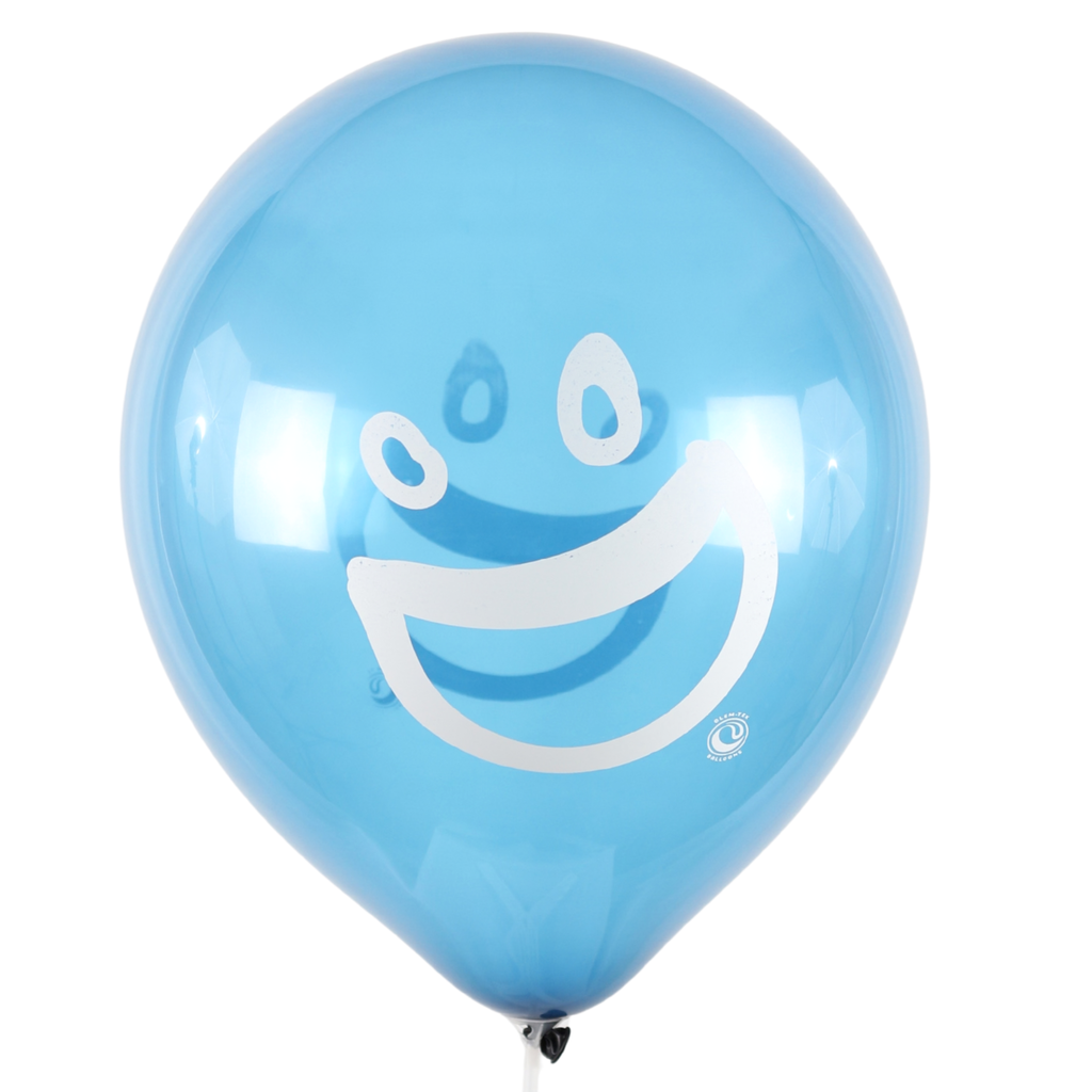 Clem-Tex Signature 18" (45 cm) - Big Smile - Assortiment Cristal - Ballons en latex