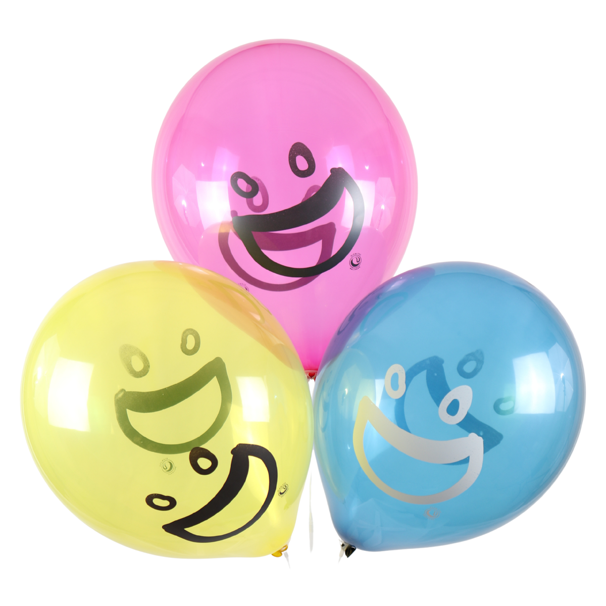 Clem-Tex Signature 18" (45 cm) - Big Smile - Assortiment Cristal - Ballons en latex