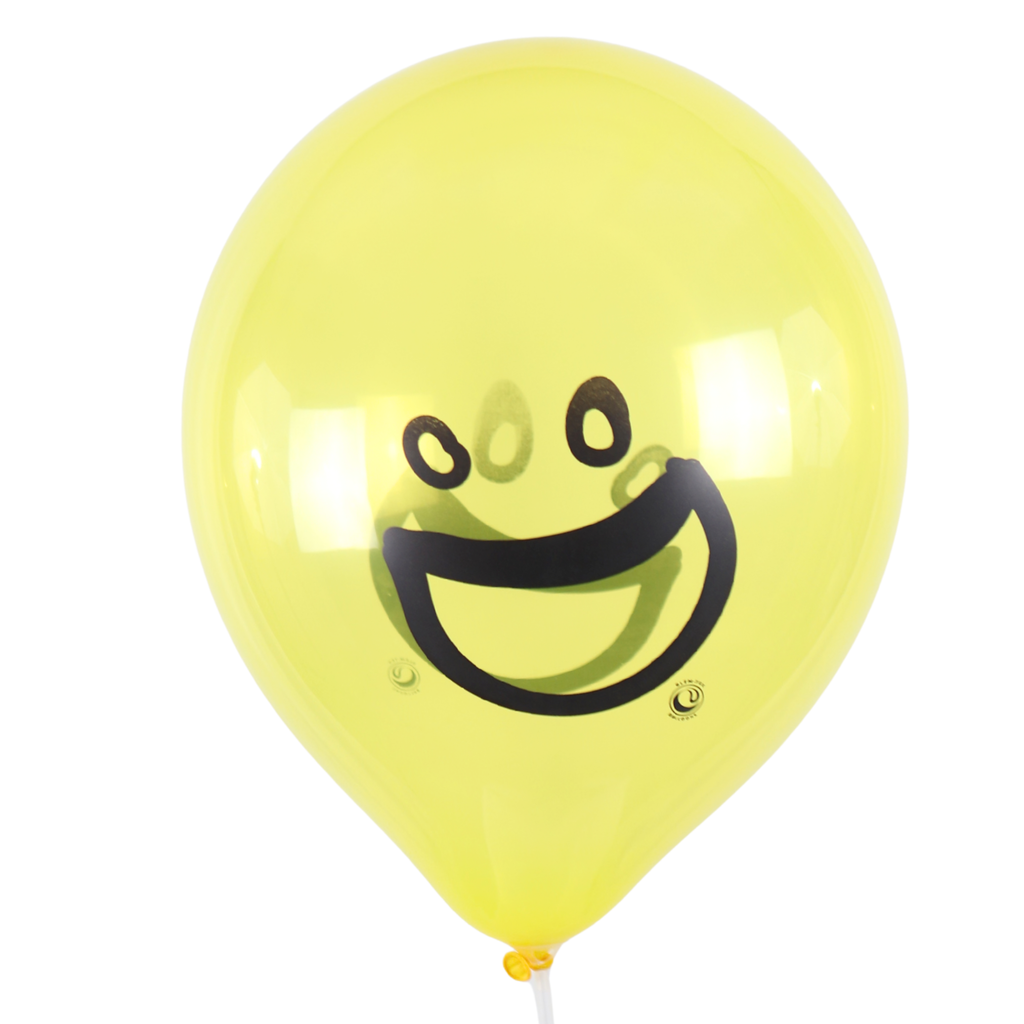 Clem-Tex Signature 18" (45 cm) - Big Smile - Assortiment Cristal - Ballons en latex