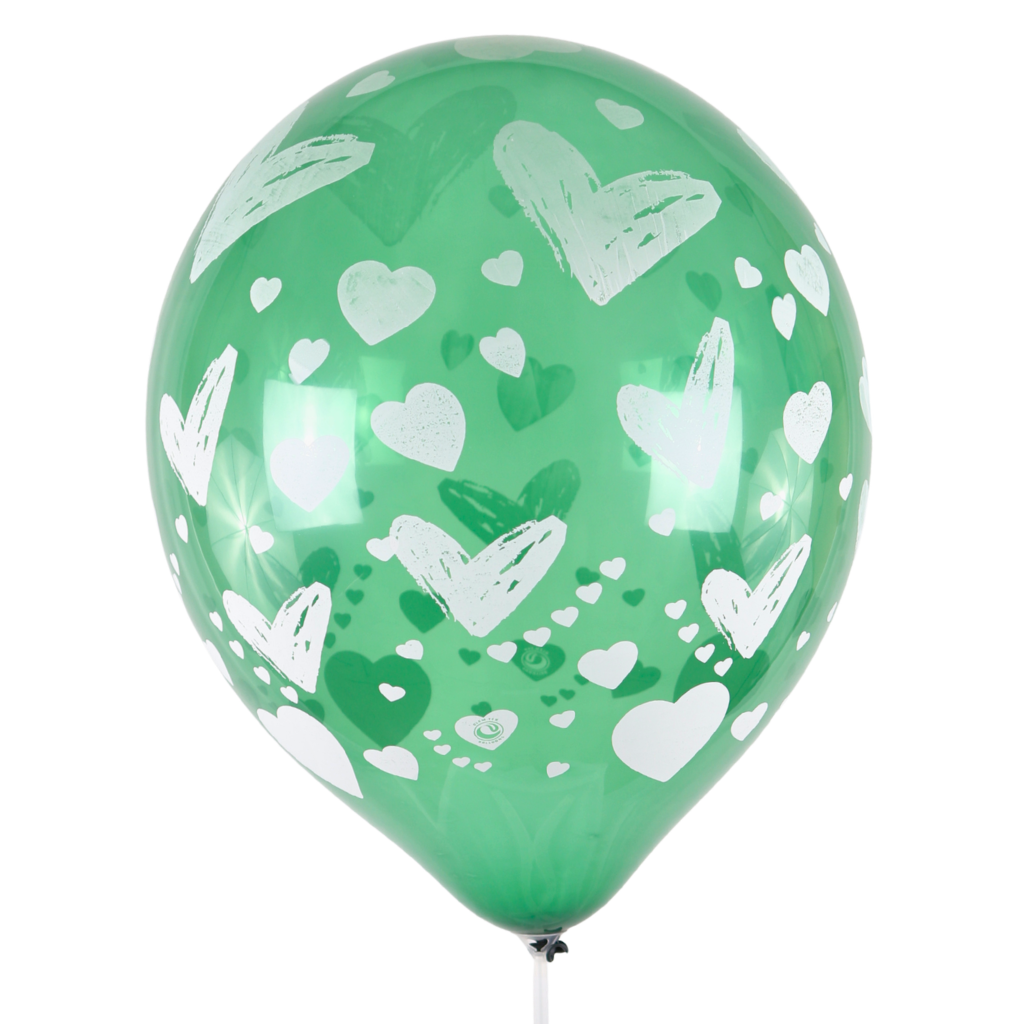 Clem-Tex Signature 18" (45 cm) - Cœur - Assortiment Cristal - Ballons en latex