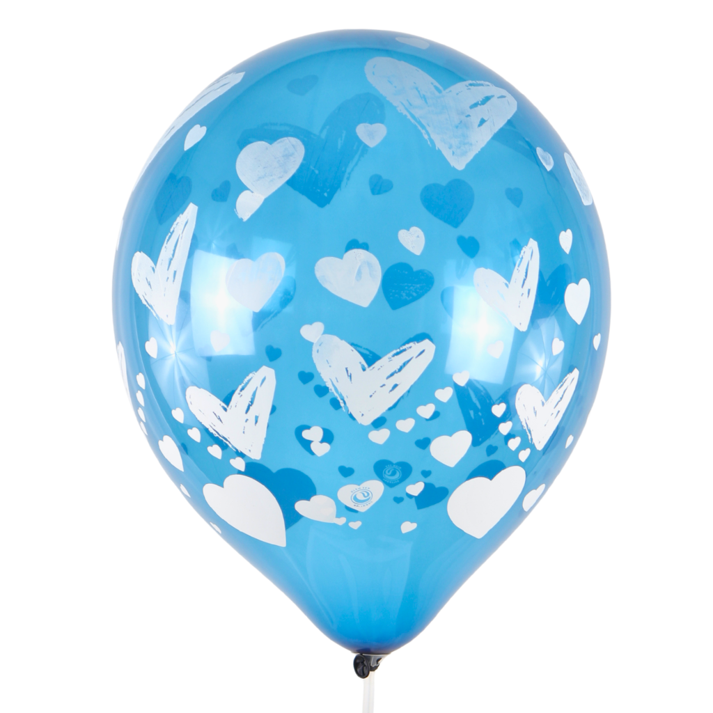 Clem-Tex Signature 18" (45 cm) - Cœur - Assortiment Cristal - Ballons en latex