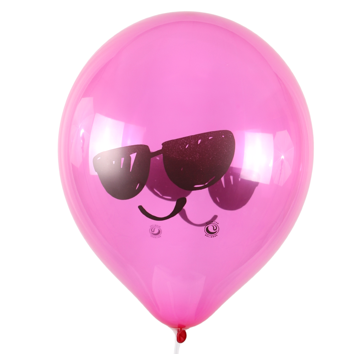 Clem-Tex Signature 18" (45 cm) - Cool Smiley - Assortiment Cristal - Ballons en latex