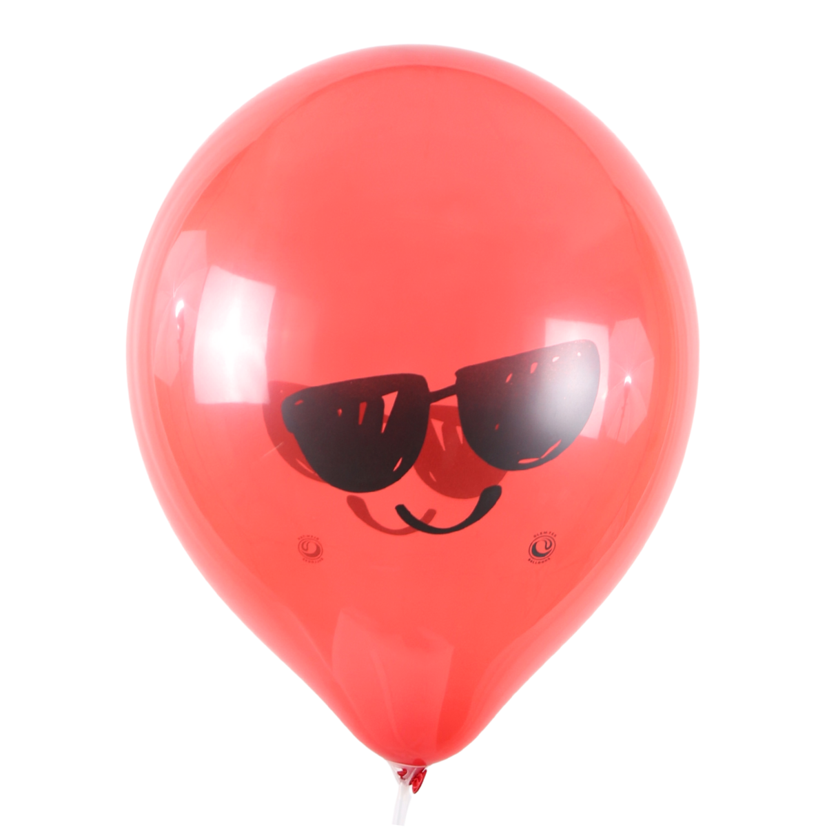 Clem-Tex Signature 18" (45 cm) - Cool Smiley - Assortiment Cristal - Ballons en latex