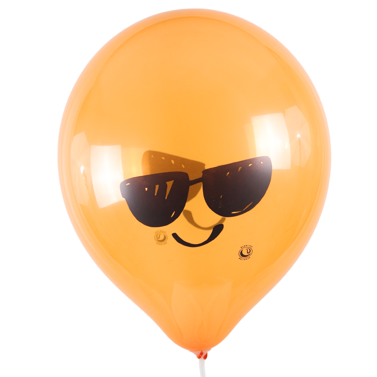 Clem-Tex Signature 18" (45 cm) - Cool Smiley - Assortiment Cristal - Ballons en latex