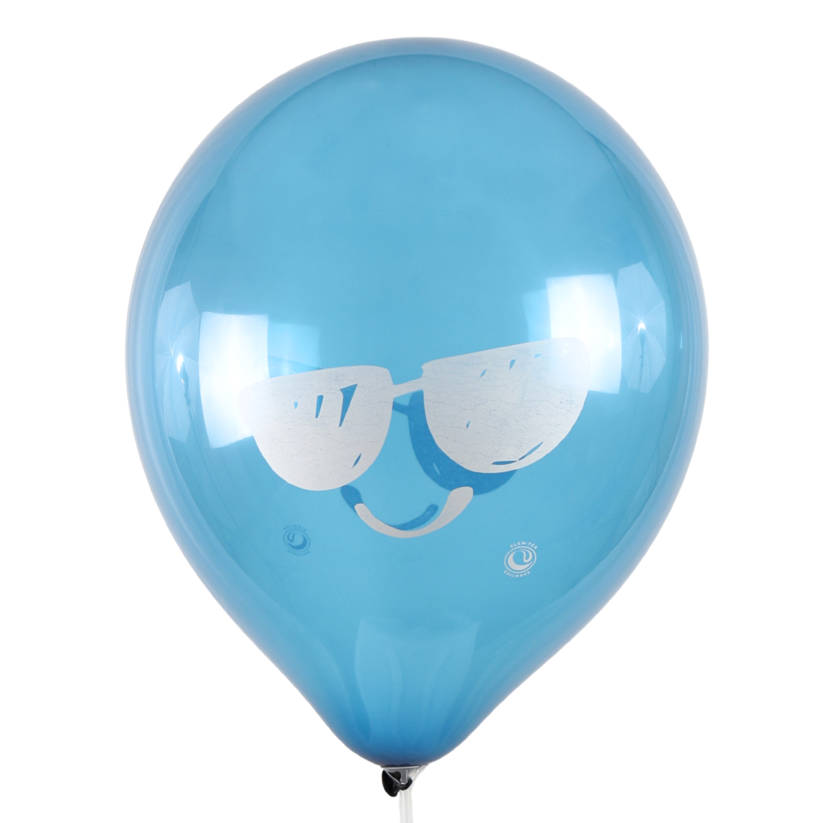 Clem-Tex Signature 18" (45 cm) - Cool Smiley - Assortiment Cristal - Ballons en latex