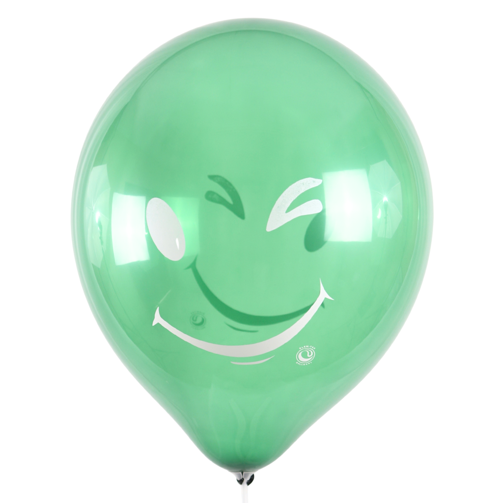 Clem-Tex Signature 18" (45 cm) - Smiley - Assortiment Cristal - Ballons en latex