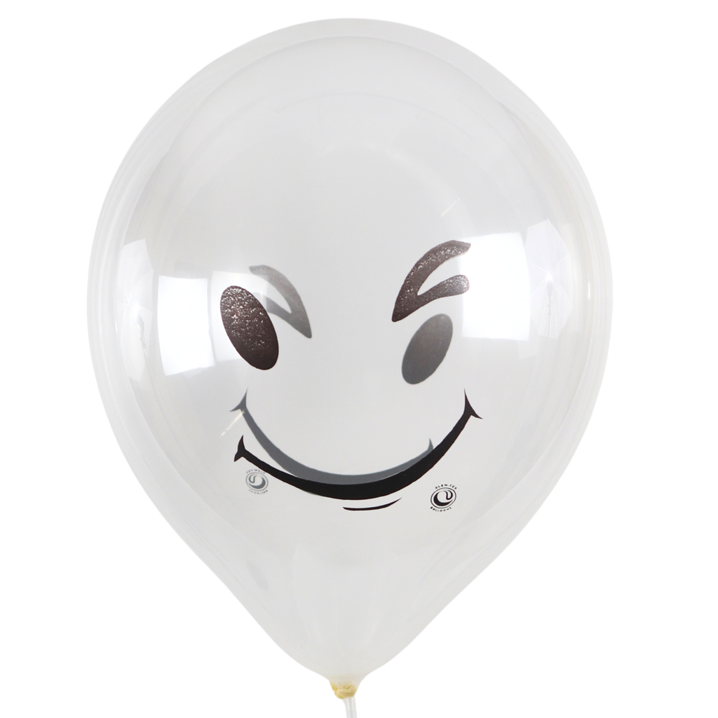 Clem-Tex Signature 18" (45 cm) - Smiley - Assortiment Cristal - Ballons en latex