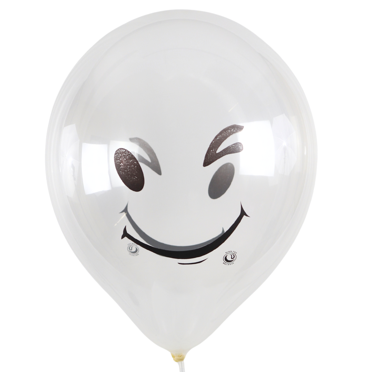 Clem-Tex Signature 18" (45 cm) - Smiley - Assortiment Cristal - Ballons en latex