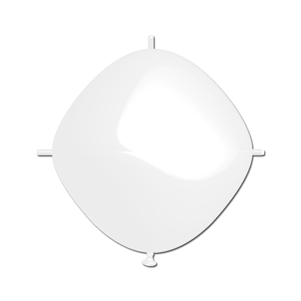 Rifco Beyond 18"x18" (45 x 45 cm) Squareloon - Blanc - Ballons en latex