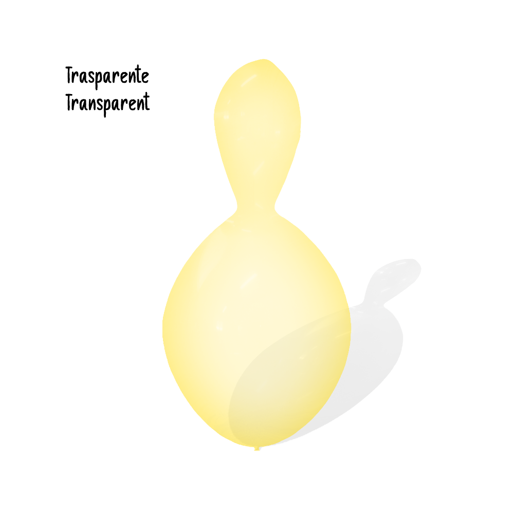 Rifco Beyond 20"x46" (50 x 116 cm) Quille - Jaune Cristal - Ballons en latex