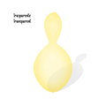 Rifco Beyond 20"x46" (50 x 116 cm) Quille - Jaune Cristal - Ballons en latex