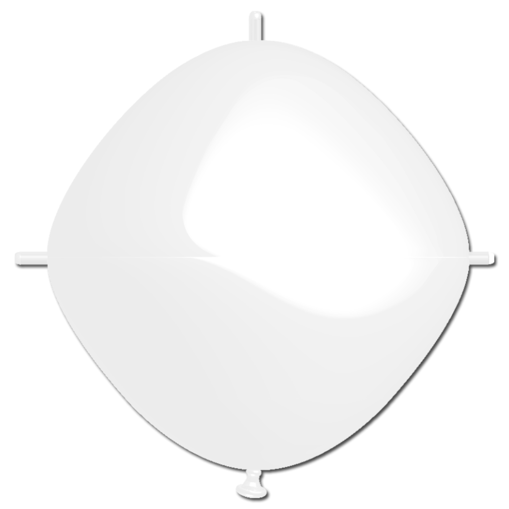 Rifco Beyond 24"x24" (60 x 60 cm) Squareloon - Blanc - Ballons en latex