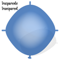 Rifco Beyond 24"x24" (60 x 60 cm) Squareloon - Bleu Cristal - Ballons en latex