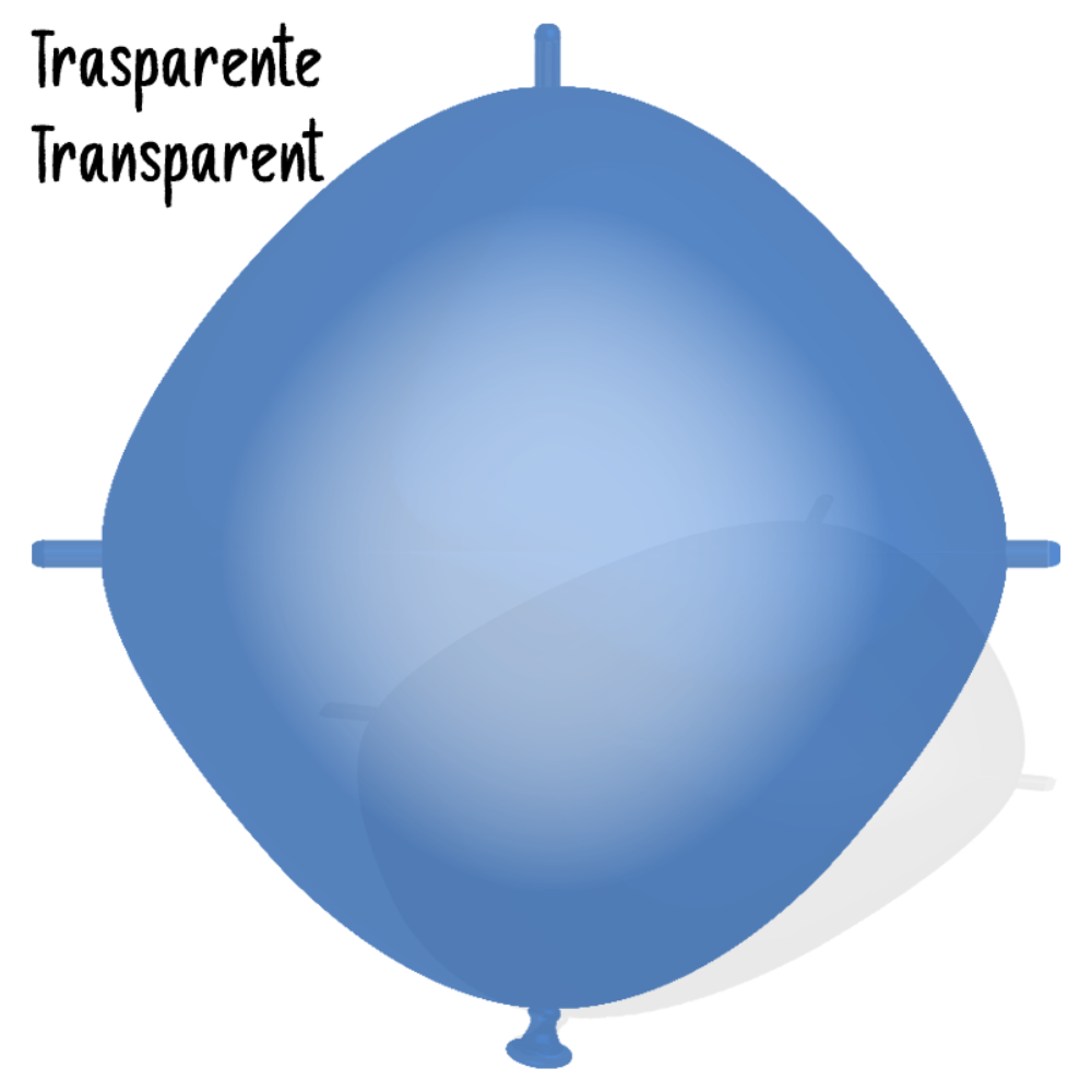 Rifco Beyond 24"x24" (60 x 60 cm) Squareloon - Bleu Cristal - Ballons en latex