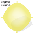 Rifco Beyond 24"x24" (60 x 60 cm) Squareloon - Jaune Cristal - Ballons en latex