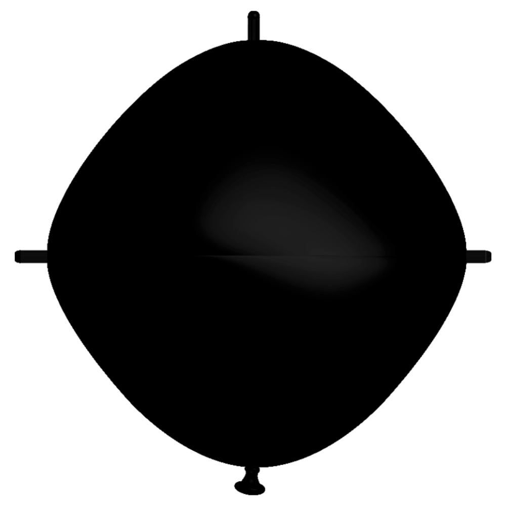 Rifco Beyond 24"x24" (60 x 60 cm) Squareloon - Noir - Ballons en latex