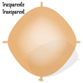 Rifco Beyond 24"x24" (60 x 60 cm) Squareloon - Orange Cristal - Ballons en latex