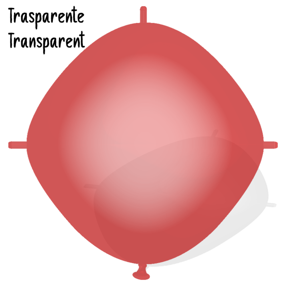Rifco Beyond 24"x24" (60 x 60 cm) Squareloon - Crystal Red - Latex Balloons