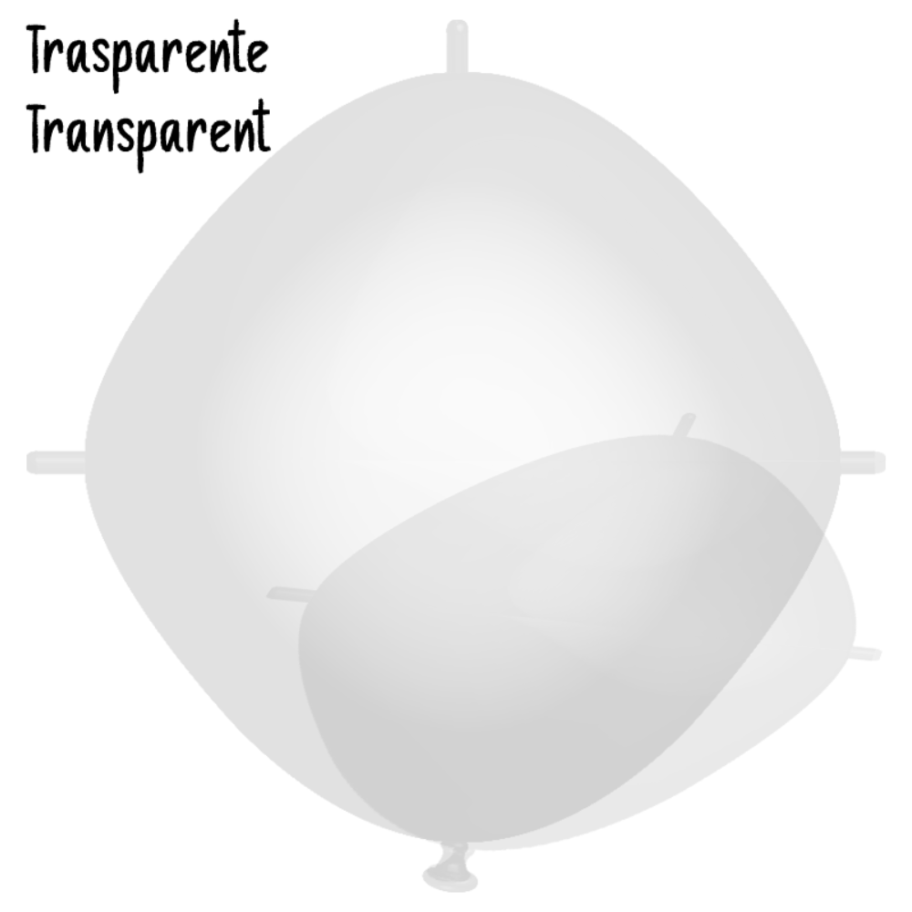 Rifco Beyond 24"x24" (60 x 60 cm) Squareloon - Transparent - Ballons en latex