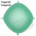 Rifco Beyond 24"x24" (60 x 60 cm) Squareloon - Crystal Green - Latex Balloons
