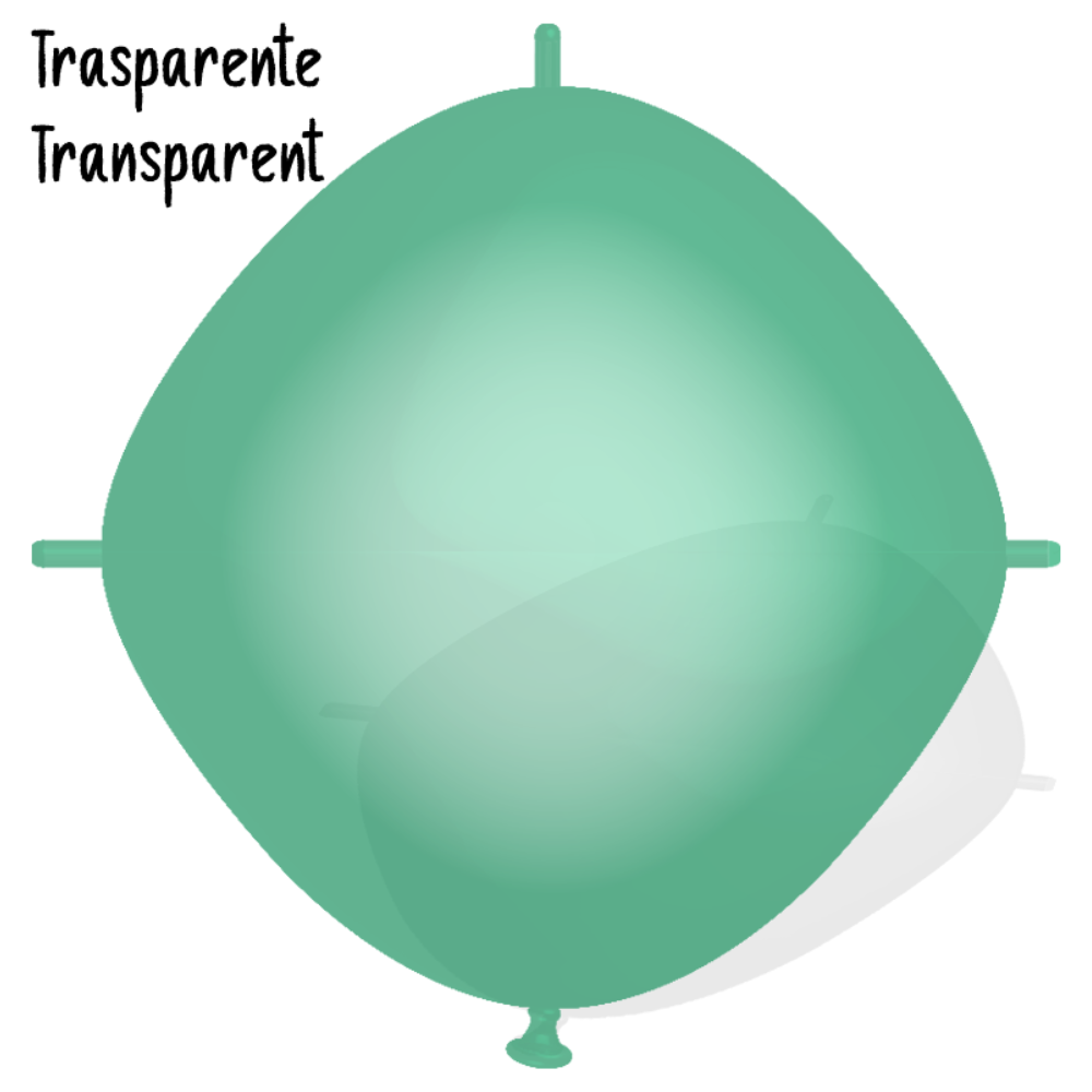 Rifco Beyond 24"x24" (60 x 60 cm) Squareloon - Crystal Green - Latex Balloons