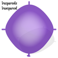 Rifco Beyond 24"x24" (60 x 60 cm) Squareloon - Violet Cristal - Ballons en latex