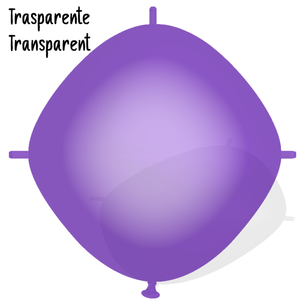 Rifco Beyond 24"x24" (60 x 60 cm) Squareloon - Violet Cristal - Ballons en latex